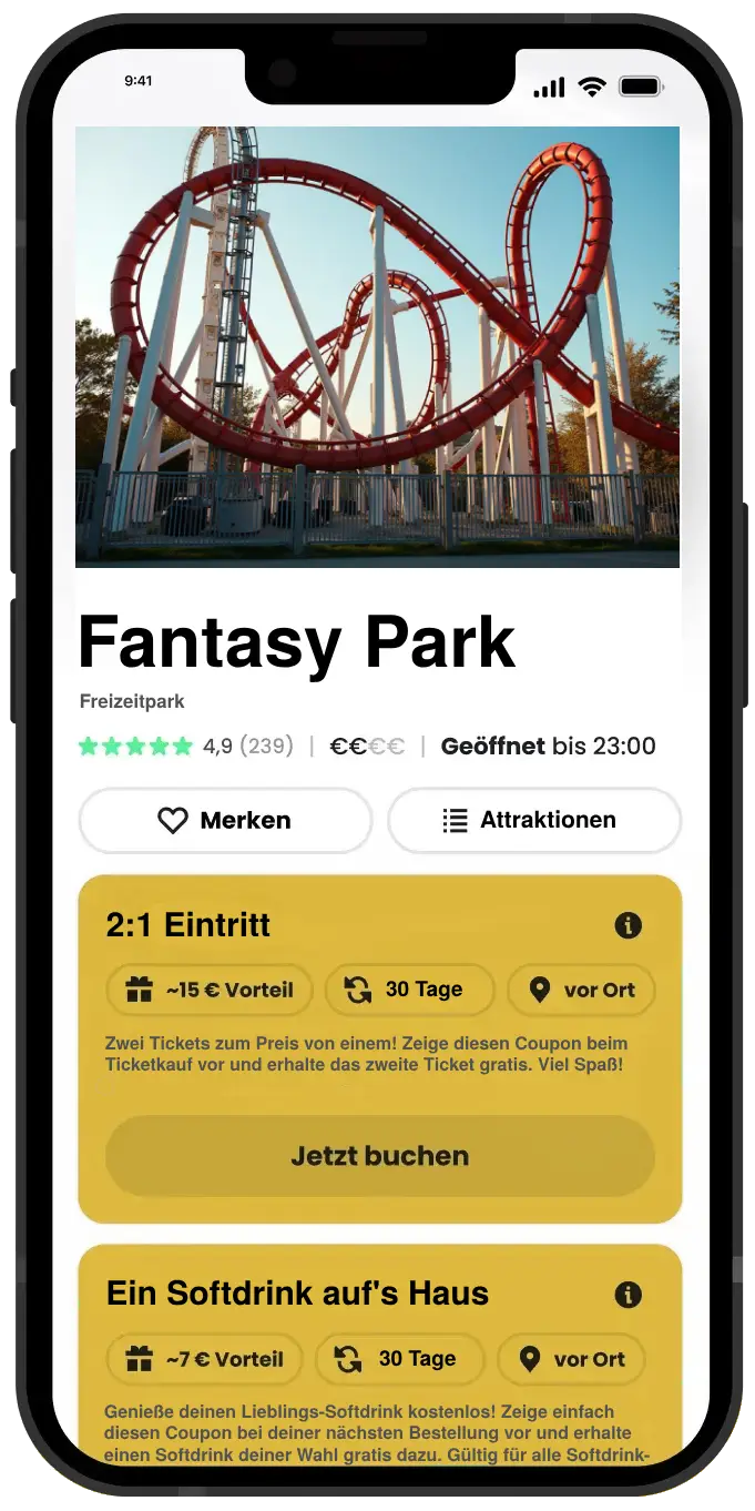 App Screenshot - Deal buchen